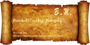 Benkóczky Margó névjegykártya
